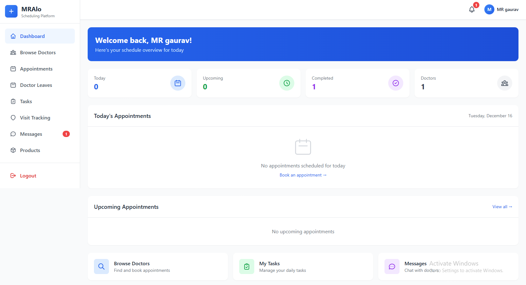 MRAIo - Doctor-MR Scheduling Platform